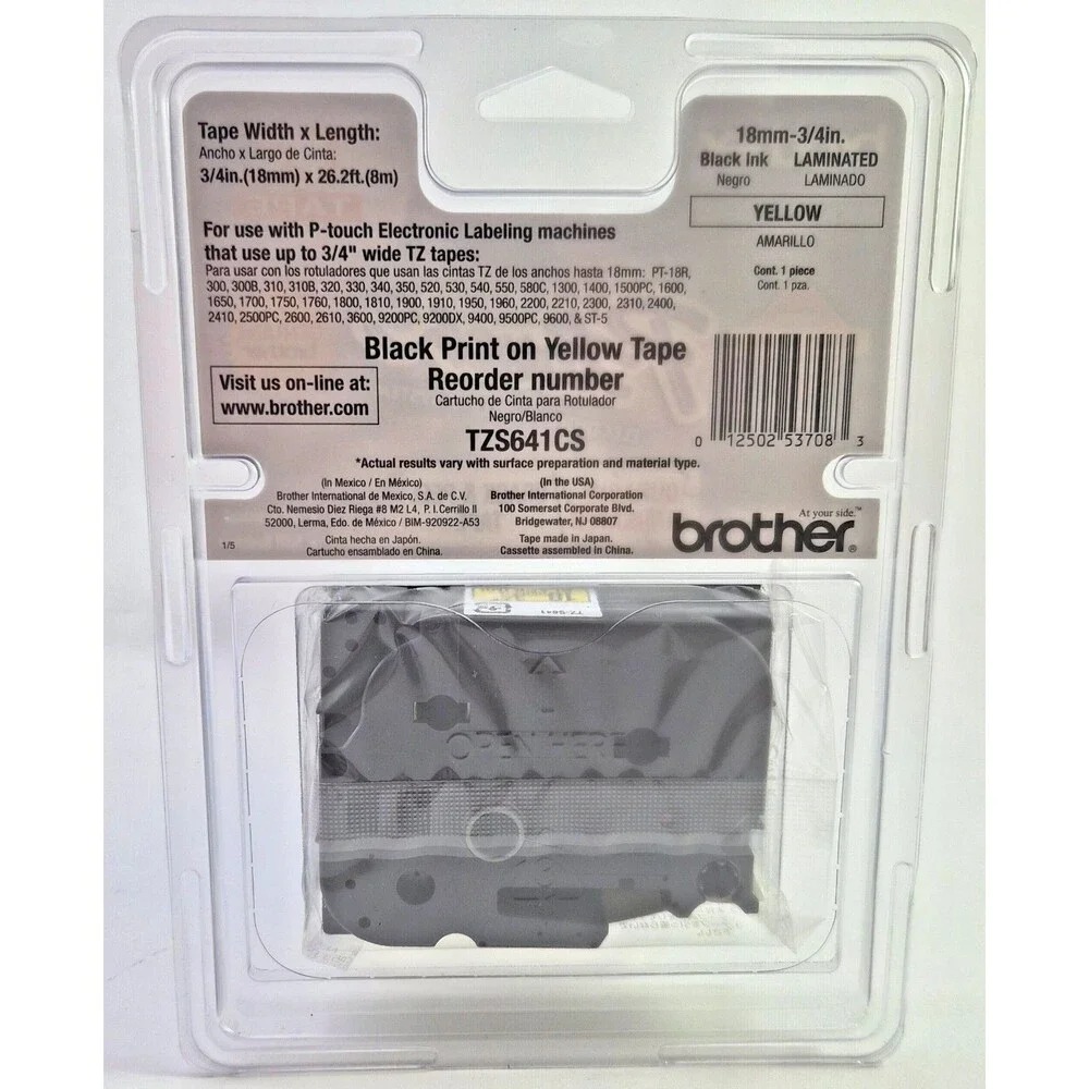 Brother P-Touch TZ-S641cs Industrial Tape 3/4
